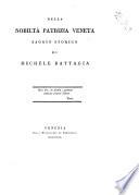Della nobiltà patrizia veneta, saggio istorico