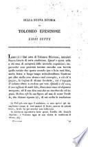 Della Nuova Istoria di Tolomeo Efestinoe Libri Sette