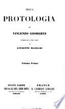 Della protologia ... pubblicata per cura di Giuseppe Massari