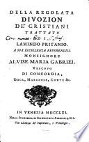 Della regolata divozion de' cristiani