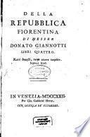Della repubblica Fiorentina