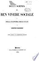 Della scienza del ben vivere sociale e della economia degli stati