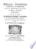 Della scienza teorica e pratica della moderna musica