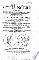 Della Sicilia nobile opera di Francesco Maria Emanuele e Gaetani