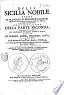 Della Sicilia nobile opera di Francesco Maria Emanuele e Gaetani