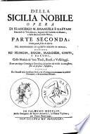 Della Sicilia nobile opera di Francesco Maria Emanuele e Gaetani marchese di Villa Bianca ..