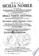 Della Sicilia nobile. [With] Appendice