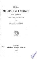 Della sollevazione d'Abruzzo nell'anno 1814 memorie storiche di Niccola Castagna