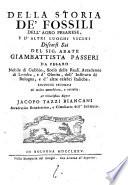 Della storia de'fossili dell'Agro Pesarese