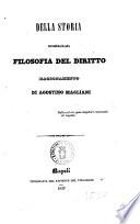 Della storia della filosofia del diritto