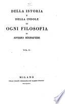 Della storia e della indole di ogni filosofia di Appiano Buonafede
