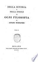 Della storia e della indole di ogni filosofia