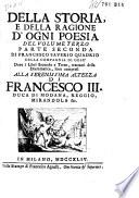 Della storia e della ragione d' ogni Poesia