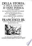 Della storia e della ragione d'ogni poesia
