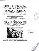Della storia e della ragione d'ogni poesia, + indice universale della storia... Milano 1752 di Franc. Saver. Quadrio