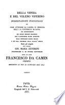 Della vipera e del veleno viperino