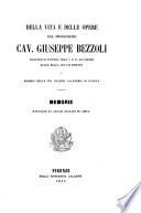 Della vita e delle opere del professore cav. Giuseppe Bezzoli