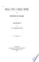Della vita e delle opere di Vincenzo de Grazia