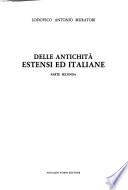 Delle antichità estensi ed italiane: Delle antichità estensi continuazione