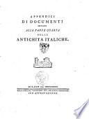 Delle antichità italiche. Parte prima [-quinta]