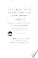 Delle antichità picene dell'abate Giuseppe Colucci patrizio camerinese. Tomo 1-[31.] ..