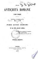 Delle antichità romane libri cinque