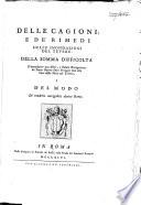 Delle cagioni e de'rimedi delle inondazioni del Tevere