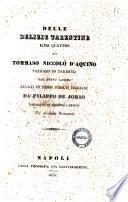 Delle delizie tarentine libri quattro di Tommaso Niccolò D'Aquino