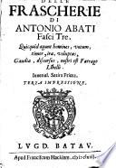 Delle frascherie fasci tre