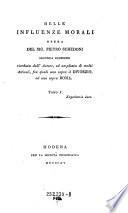 Delle influenze morali opera
