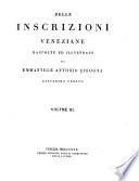 Delle inscrizioni Veneziane