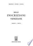 Delle inscrizioni veneziane