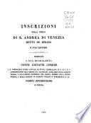 Delle inscrizioni Veneziane