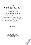 Delle inscrizioni veneziane