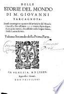 Delle Istorie Del Mondo