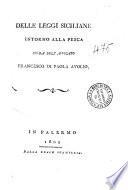 Delle leggi siciliane intorno alla pesca opera dell'avvocato Francesco Di Paola Avolio