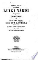 Delle lodi del canonico L. Nardi orazione di F. Rocchi, con una lettera del Cavaliere B. Borghesi sul luogo del Congresso triumvirale