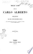 Delle lodi del re Carlo Alberto orazione del prof. Pier-Alessandro Paravia pel riaprimento degli studi nella R. Università di Torino il dì 3 novembre 1849