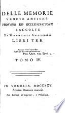 Delle memorie Venete antiche profane ed ecclesiastiche libri 3