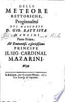 Delle Meteore Rettoriche ...