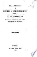 Delle necessità di riassumere le dottrine scientifiche nota di Mauro sabbatini letta nel 7. Congresso scientifico italiano tenuto in Napoli nell'anno 1845