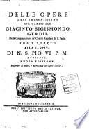 Delle opere dell'eminentissimo sig. cardinale Giacinto Sigismondo Gerdil ... Tomo primo \-sesto] ...