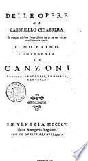 Delle opere di Gabbriello Chiabrera
