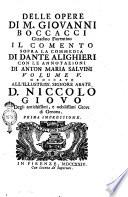 Delle Opere di M. Giovanni Boccacci