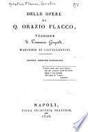 Delle opere di Q. Orazio Flacco