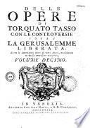 Delle Opere di Torquato Tasso