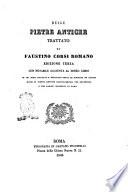Delle pietre antiche trattato di Faustino Corsi romano