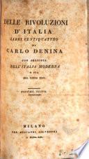 Delle rivoluzione d'Italia, libre ventiquattro de Carlo Denina con Aggiunta dell'Italia Moderna o sia del libro XXV, 6