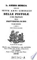 Delle sette arti liberali, delle pistole e del trattato della provvidenza di Dio