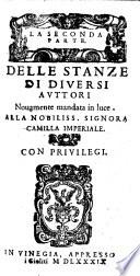 Delle Stanze di Diversi Auttori Nouamente Mandata in Luce